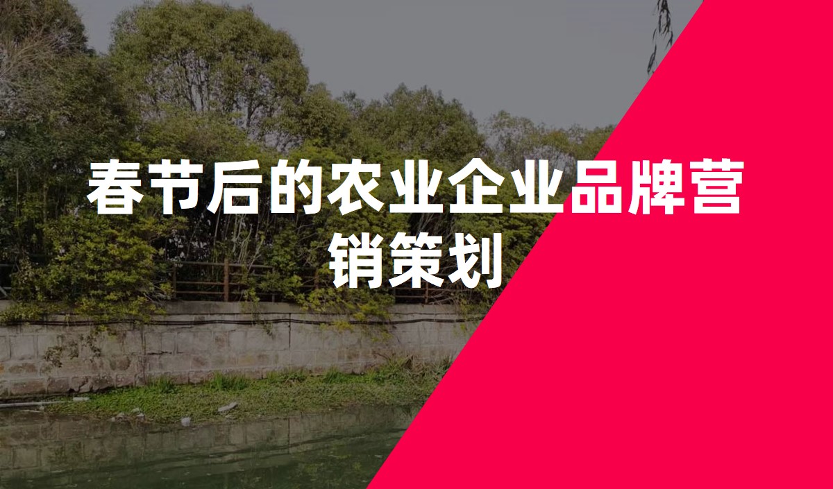 春節后的農業企業品牌營銷策劃
